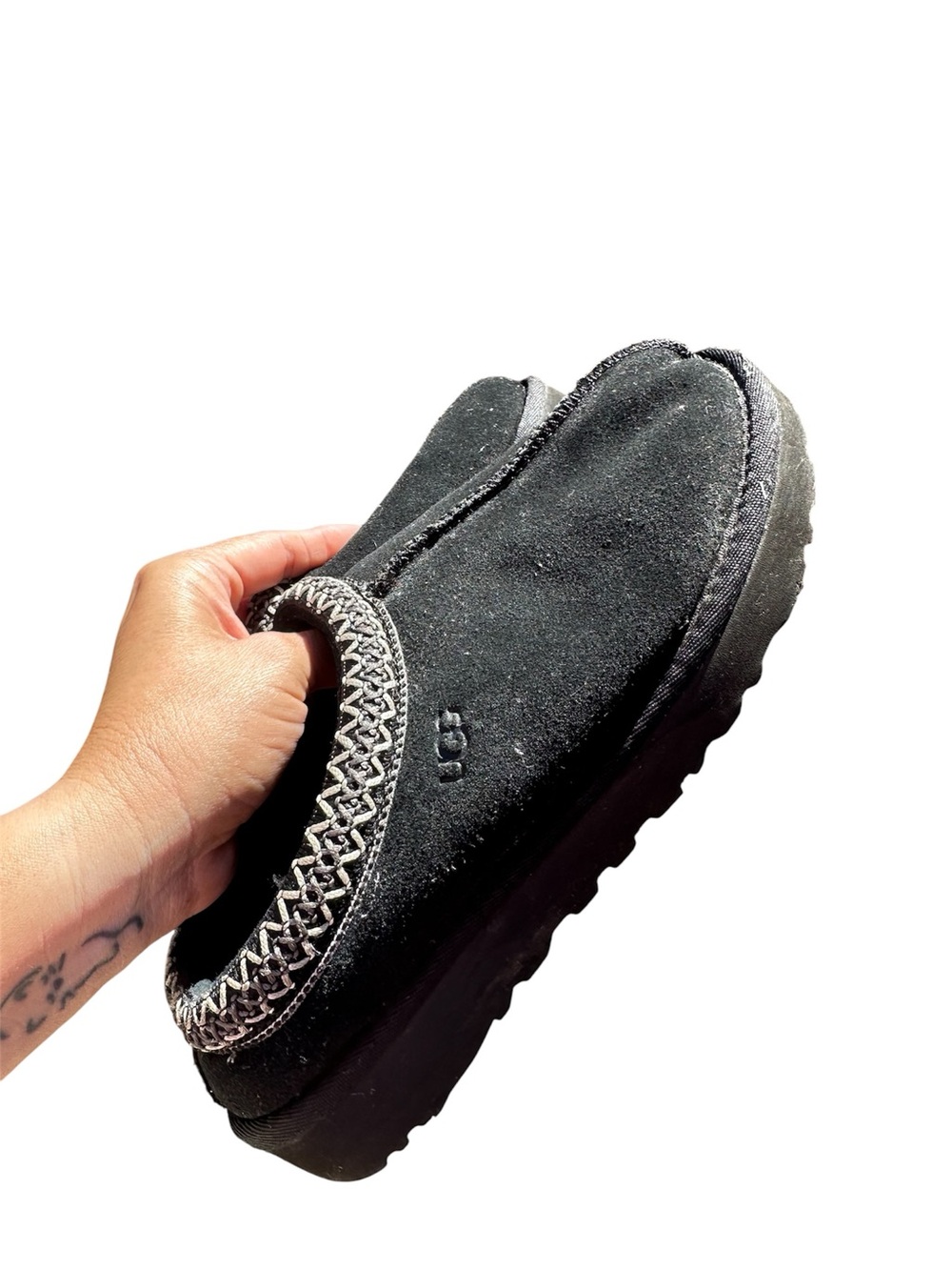 UGG Women’s Black Tasman Slip Ons #7